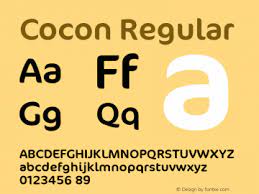 Пример шрифта Cocon